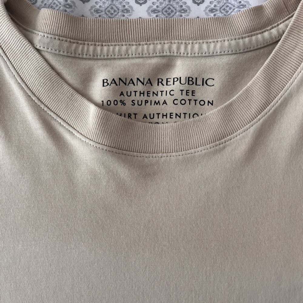 Banana Republic Light Tan Supima Cotton Tee